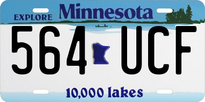 MN license plate 564UCF