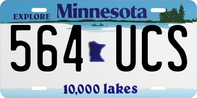 MN license plate 564UCS