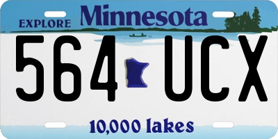 MN license plate 564UCX