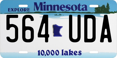 MN license plate 564UDA