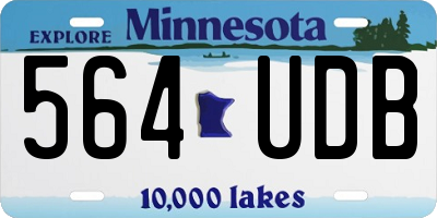 MN license plate 564UDB