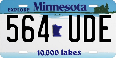 MN license plate 564UDE
