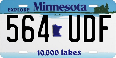 MN license plate 564UDF