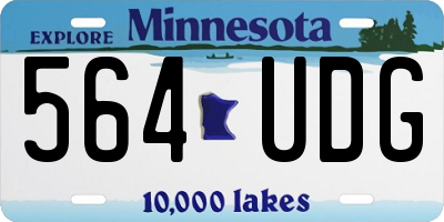 MN license plate 564UDG