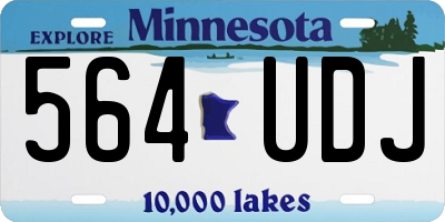 MN license plate 564UDJ