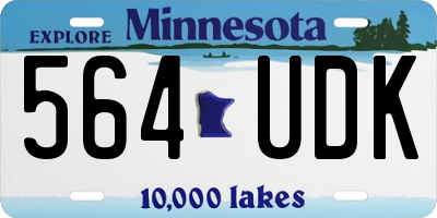 MN license plate 564UDK