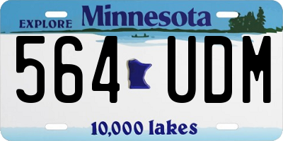 MN license plate 564UDM