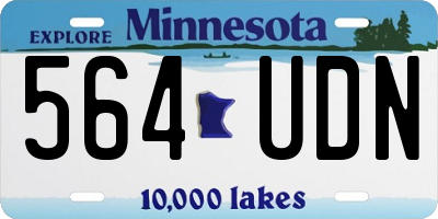 MN license plate 564UDN