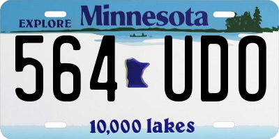 MN license plate 564UDO