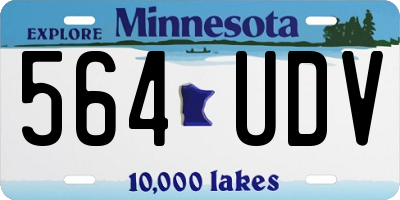 MN license plate 564UDV