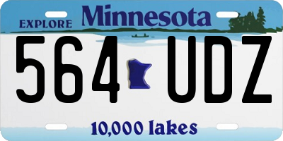 MN license plate 564UDZ