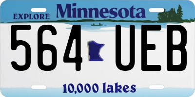 MN license plate 564UEB