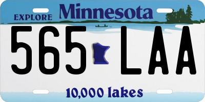 MN license plate 565LAA