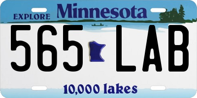 MN license plate 565LAB