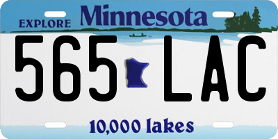 MN license plate 565LAC