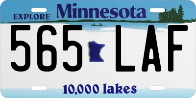 MN license plate 565LAF