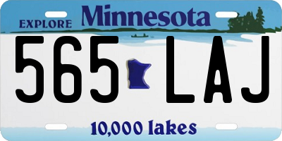 MN license plate 565LAJ