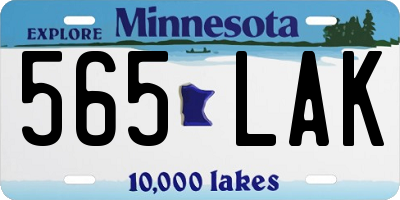 MN license plate 565LAK