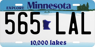 MN license plate 565LAL