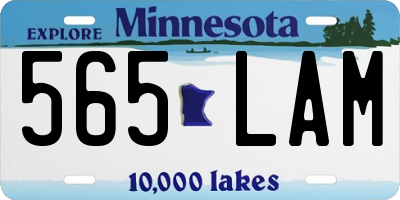 MN license plate 565LAM