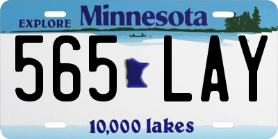 MN license plate 565LAY