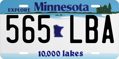 MN license plate 565LBA