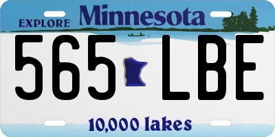MN license plate 565LBE