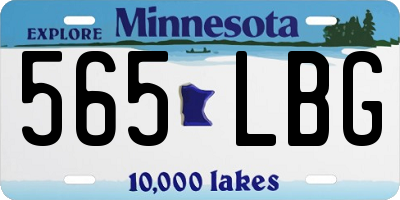 MN license plate 565LBG