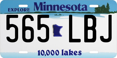 MN license plate 565LBJ