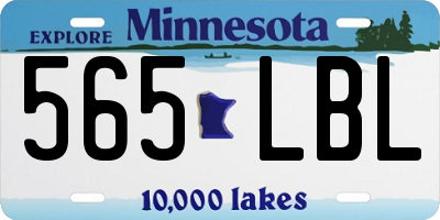 MN license plate 565LBL