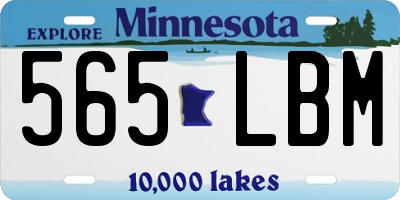 MN license plate 565LBM