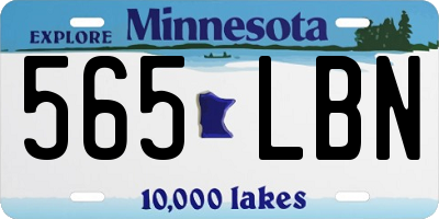 MN license plate 565LBN