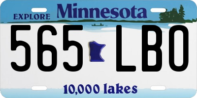 MN license plate 565LBO