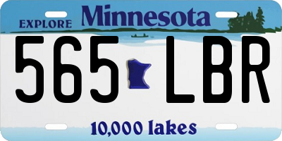 MN license plate 565LBR