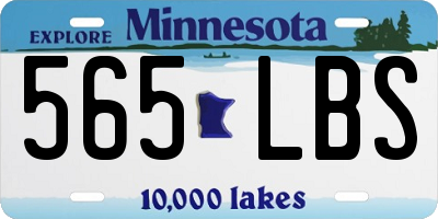 MN license plate 565LBS