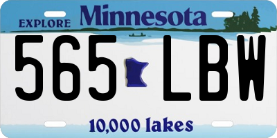 MN license plate 565LBW