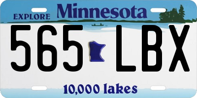 MN license plate 565LBX