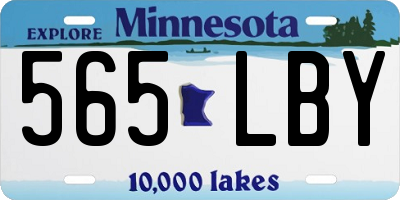 MN license plate 565LBY