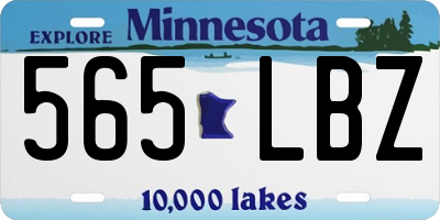 MN license plate 565LBZ