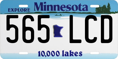 MN license plate 565LCD