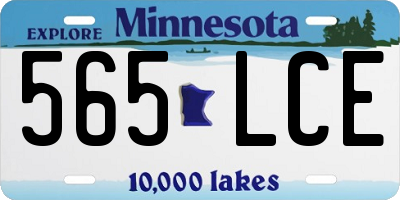MN license plate 565LCE
