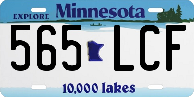 MN license plate 565LCF