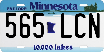 MN license plate 565LCN