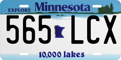 MN license plate 565LCX