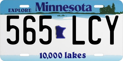 MN license plate 565LCY