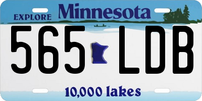 MN license plate 565LDB