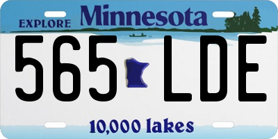 MN license plate 565LDE