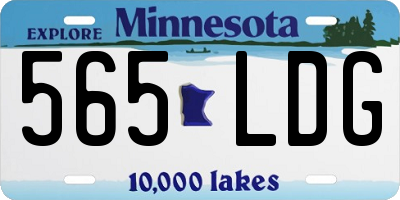 MN license plate 565LDG