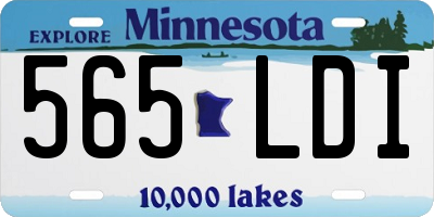 MN license plate 565LDI