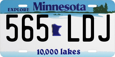 MN license plate 565LDJ